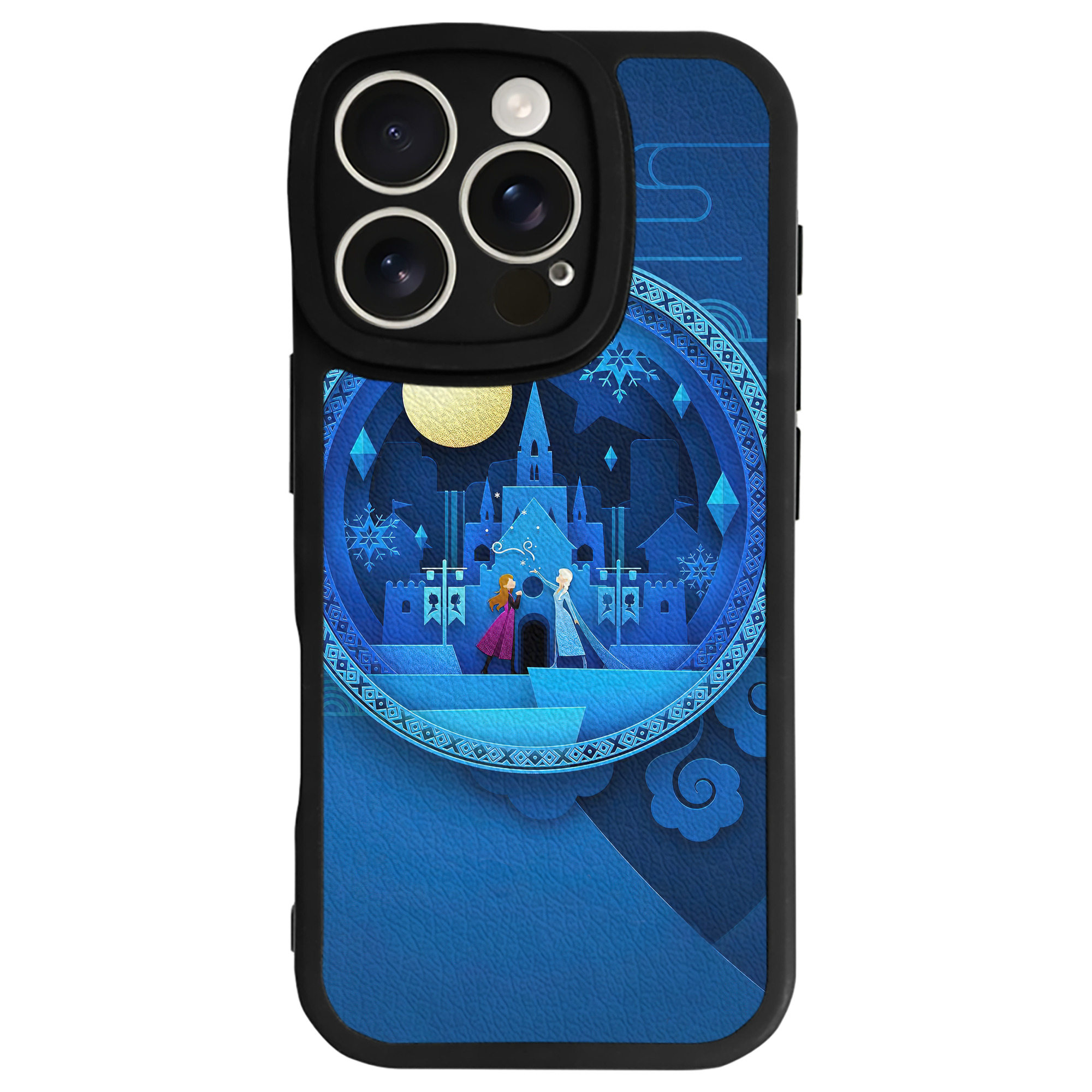 （画像用） アナと雪の女王 アンナ エルサ Frozen Anna Elsa 【iPhone 16シリーズ対応】シリコンスマホケース（レザー調） 材質：シリコン